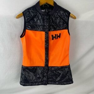Helly Hansen HH ULLR Orange & Black Insulated Ski Vest XS Relaxed Fit